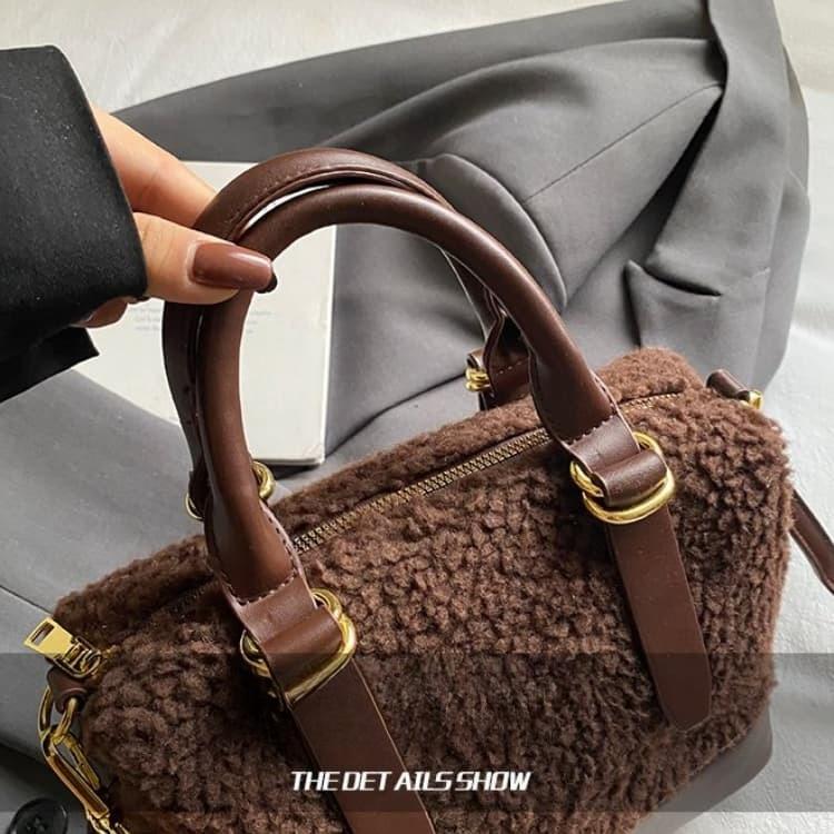 Damen Plüschtasche Schulter Schräg Umhängetasche