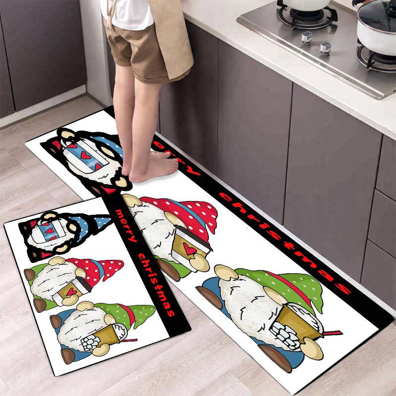 

Різдвяний тематичний друкований килимок для підлоги, придверний килимок, килим, кухонний килимок для вітальні, спальні, пралень, домашня прикраса для підлоги 40x60cm-16x24in