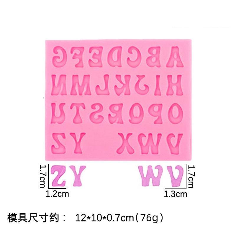 3D Buchstaben Zahlen Silikon Fondantformen Schokoladenkuchenformen Kuchendekoration DIY Werkzeuge Gelee Kekse Backen Druckform