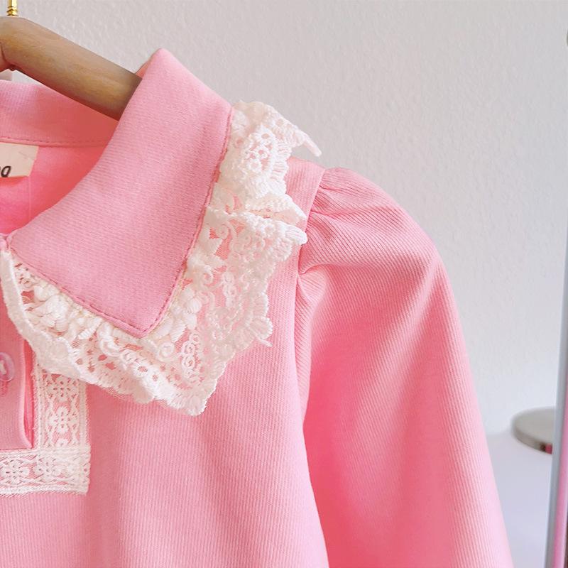 Spring-Style Baby Girl Babydoll Top & Long Pants Set