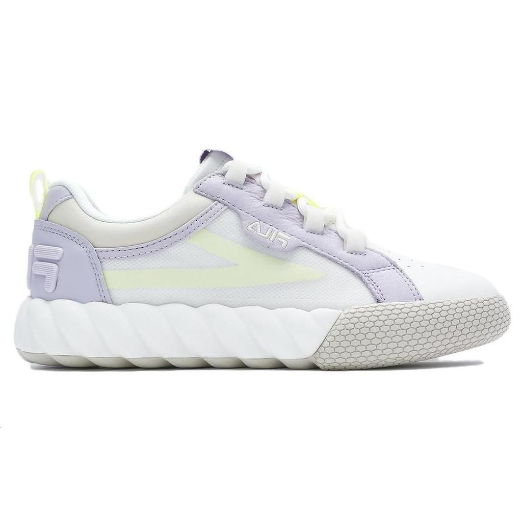 New FILA CAMPO Cushioning Wear Resistant Low Top Skateboard Shoes Women's White Purple F12W423208FSL