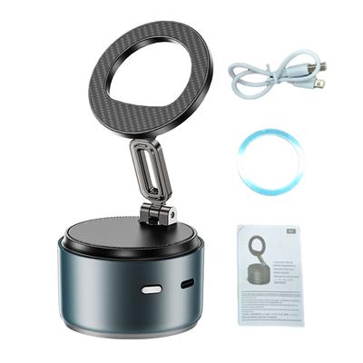 Vacuum Suction Cup Magnetic Car Phone Holder Foldable 360 Rotation Phone Stand with Wireless BT Speaker for Home and