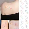 Zwölf bunte Tattoo-Aufkleber Wasserdicht Lang anhaltender Aufkleber Schlüsselbein Niedlich Damen V1U5