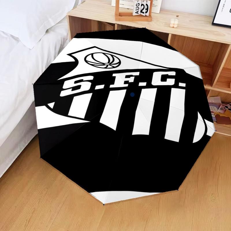1PC Fc Crest Design Printed Umbrella Folding umbrella, automatic umbrella 8-Frame for Travel, camping Fan gifts Christmas Gifts