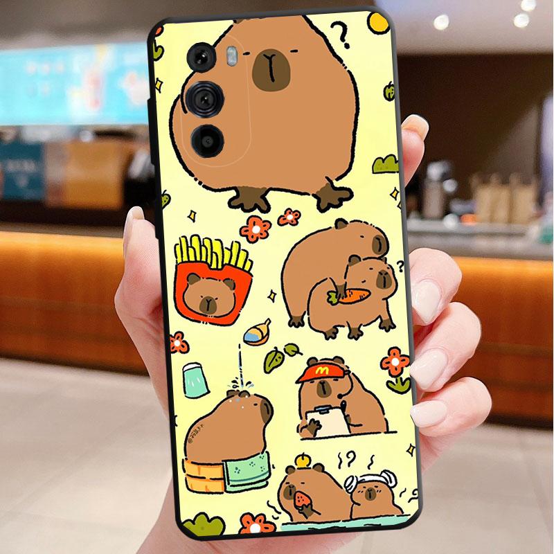 Love Capybara  Phone Case For Motorola Edge 60 50 40 Pro 60 50 40 30 Ultra Neo Fusion Moto G Play G Stylus G Carcasas