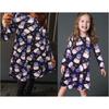 Charming Girls Children Christmas Dress Featuring Elegant Santa Bow Print For Mothers And Daughters