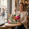Vibrant Floral Leopard Print Tote Bag Stylish Casual Shoulder Bag for Daily Use
