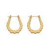 18k Gold-Plated Stainless Steel Geometric U-Shaped Earrings - Simple, Fashionable, Versatile 