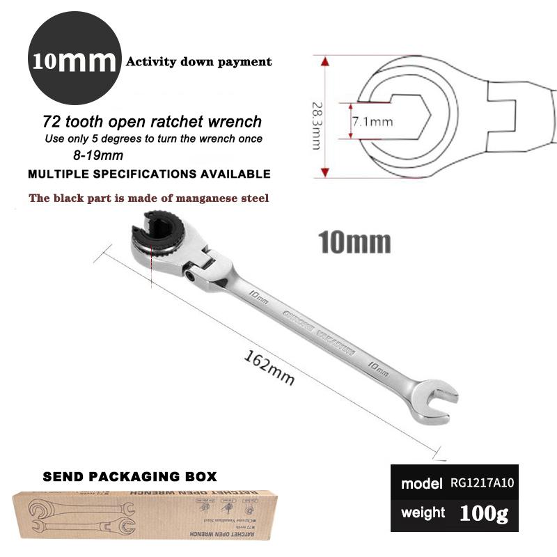 Nouă cheie rotativă cu clichet cu tub deschis de înaltă calitate Cheie universală cu clichet cu deschidere rapidă în baionetă Cheie combinată