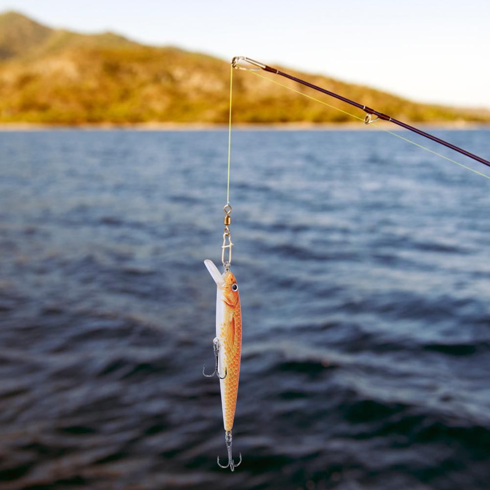 11CM Plastic 3D Fish Eye Minnow Lifelike Artificial Hard Bait Fishing Lures Tackle Accessory