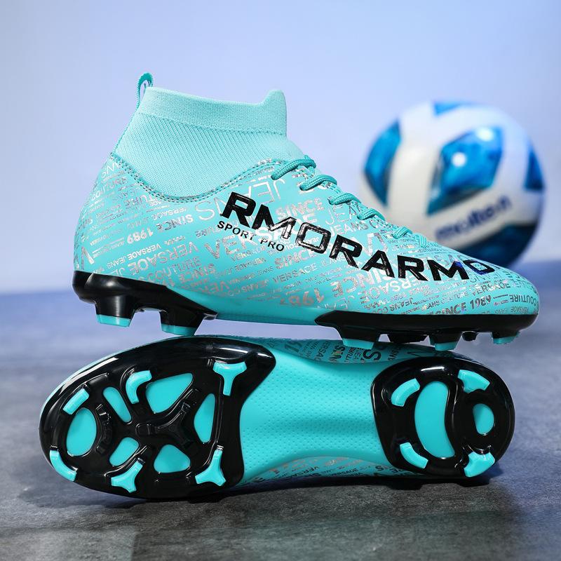 Football shoes men's and women's tf broken nails ag nails students children's high-top primary and secondary school sports training sports shoes