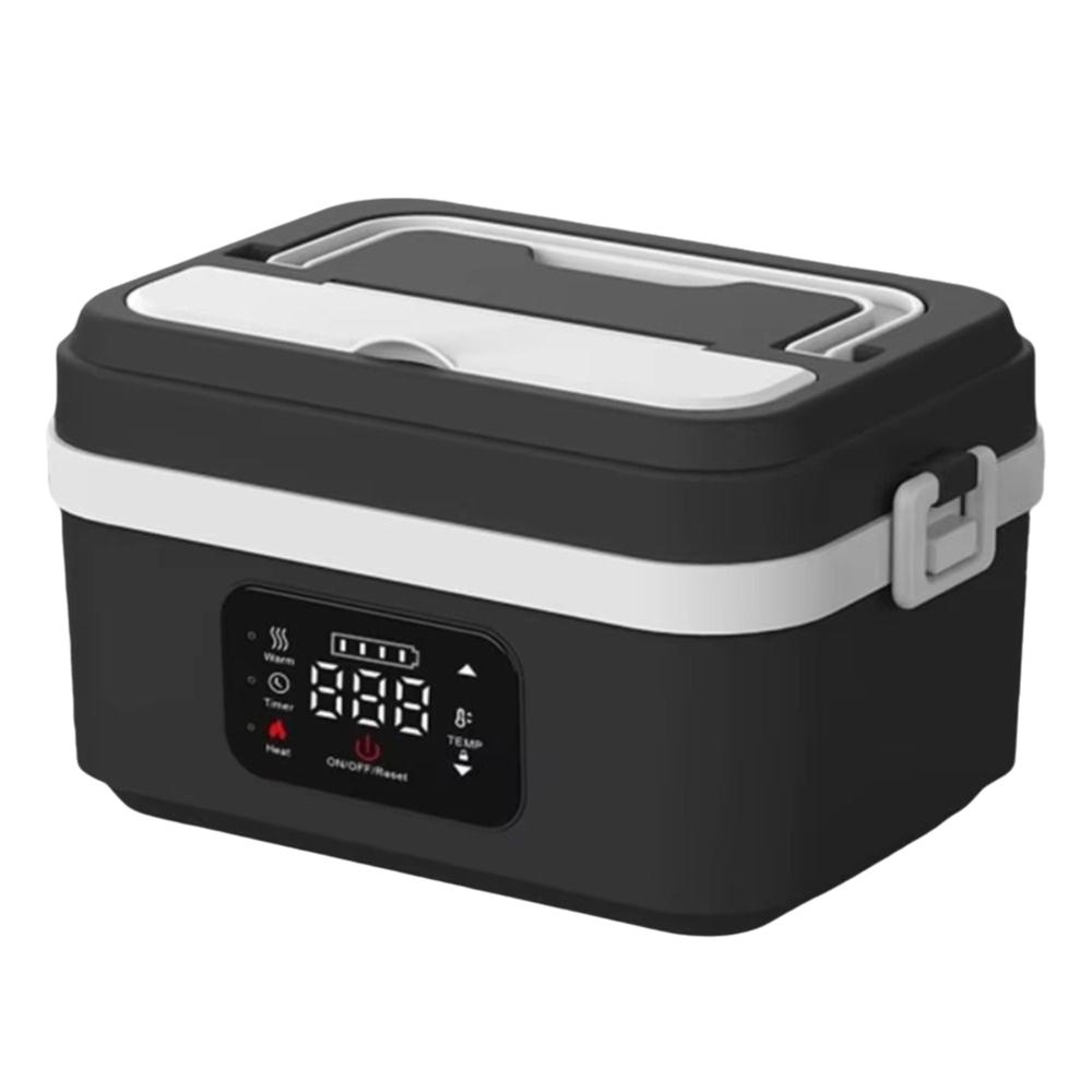 Water-Free Heating Electric Lunch Box 304 Stainless Steel Self-Heating Food Warmer  For Travel EU чёрный