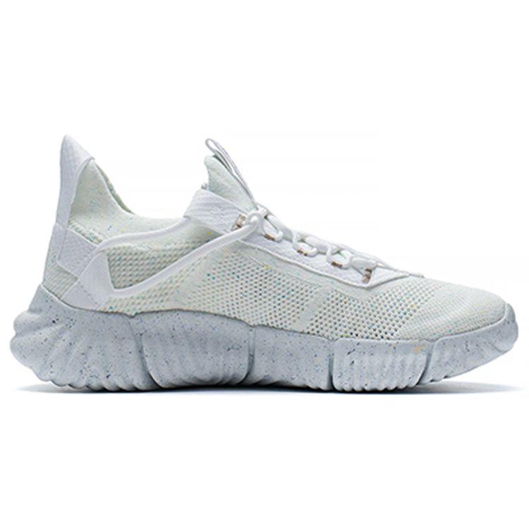 Li-Ning Wukong One-Piece Woven Lightweight Soft Trendy Sports Casual Shoes Women Sneakers White AGLS026-1