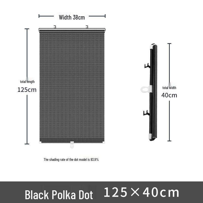 Retractable Car Sunshade & Household Roller Blind for Windows and Balconies