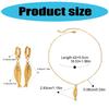 Gold Tone Earrings/Necklace Necklace Stainless Steel Fashion Jewelry for Women Trendy Accessory For Sensitive Skin