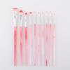 10-Piece Two-Color Nylon Bristle Paint Brush Set with Plastic Handles for Oil, Watercolor, Gouache - Gift Box Included