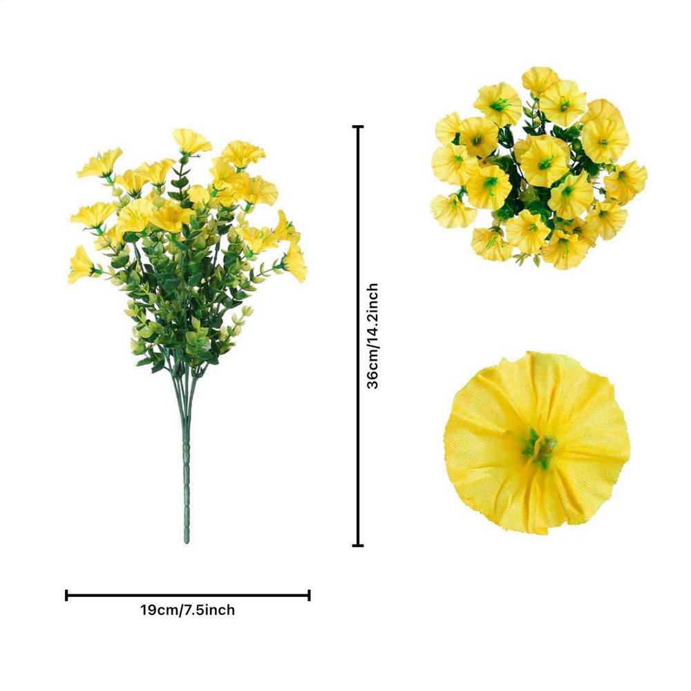 

Artificial Petunias Faux Artificial Plants Realistic Colorful Plant Floral Decorations For Birthdays Living Room Vase Walkway