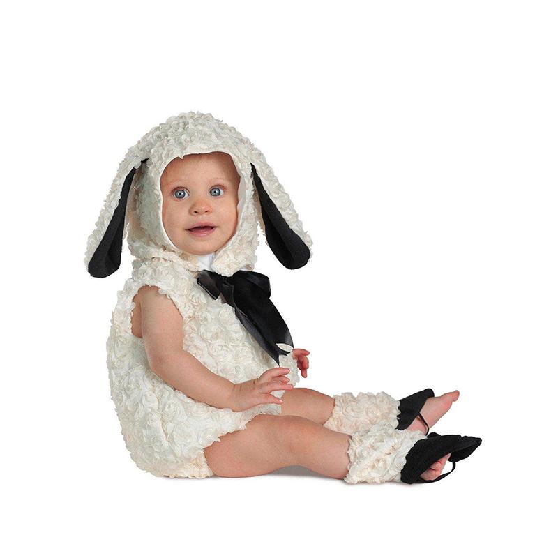 Disfraz de cordero para bebé niña de Halloween, disfraz de Halloween para niños pequeños, disfraz de fiesta de cosplay con temática de animales