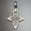 African Ethiopian Cross Silver Pendant for Men and Women