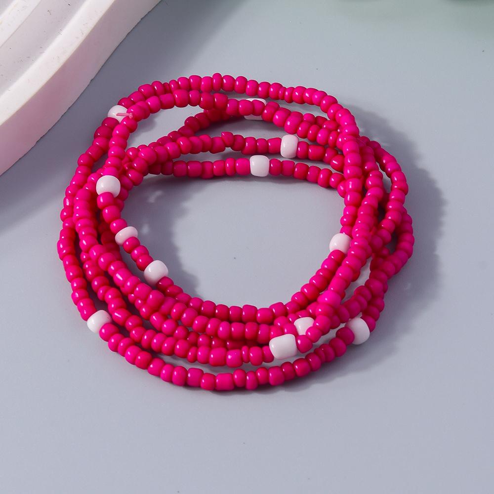 Fashion Bohemian Colorful Beads Bracelet Multi-layer Handmade Beaded Bracelets Women Girls Party Holiday Jewelry Gifts