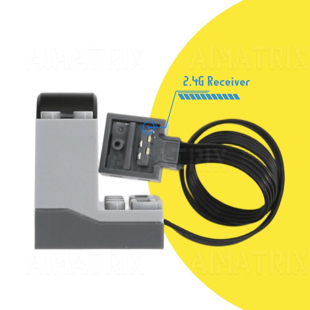 AIMATRIX Motor Kit Compatible with Major Technology Motor Brands, Power Functions Remote Control Kit Servo Motor Pack with Infrared Remote Receiver