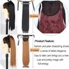 Long Tail Straight Hair Clip Wig Ponytail With Hair Clip, Synthetic Ponytail, Black, Brown, Headdress