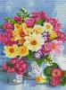 OWN4B Cross Stitch Embroidery Kit Pattern 11ct Flowers in a Easy Embroidery Set for 36x46cm Cross Stitch Print, Vase, Beginners,