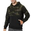 Men's Fashion Camouflage Sweatshirt Men's Drawstring Ribbed Closure Raglan-sleeves Hoodie