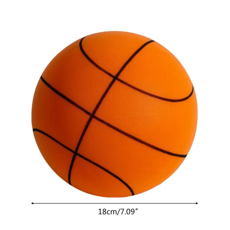 Palla Muta Rimbalzante Pallacanestro Silenziosa da Interno 18cm Pallacanestro in Schiuma Palla Morbida Silenziosa Giocattolo Palla da Basket Rimbalzante Giochi Sportivi per Bambini Regalo