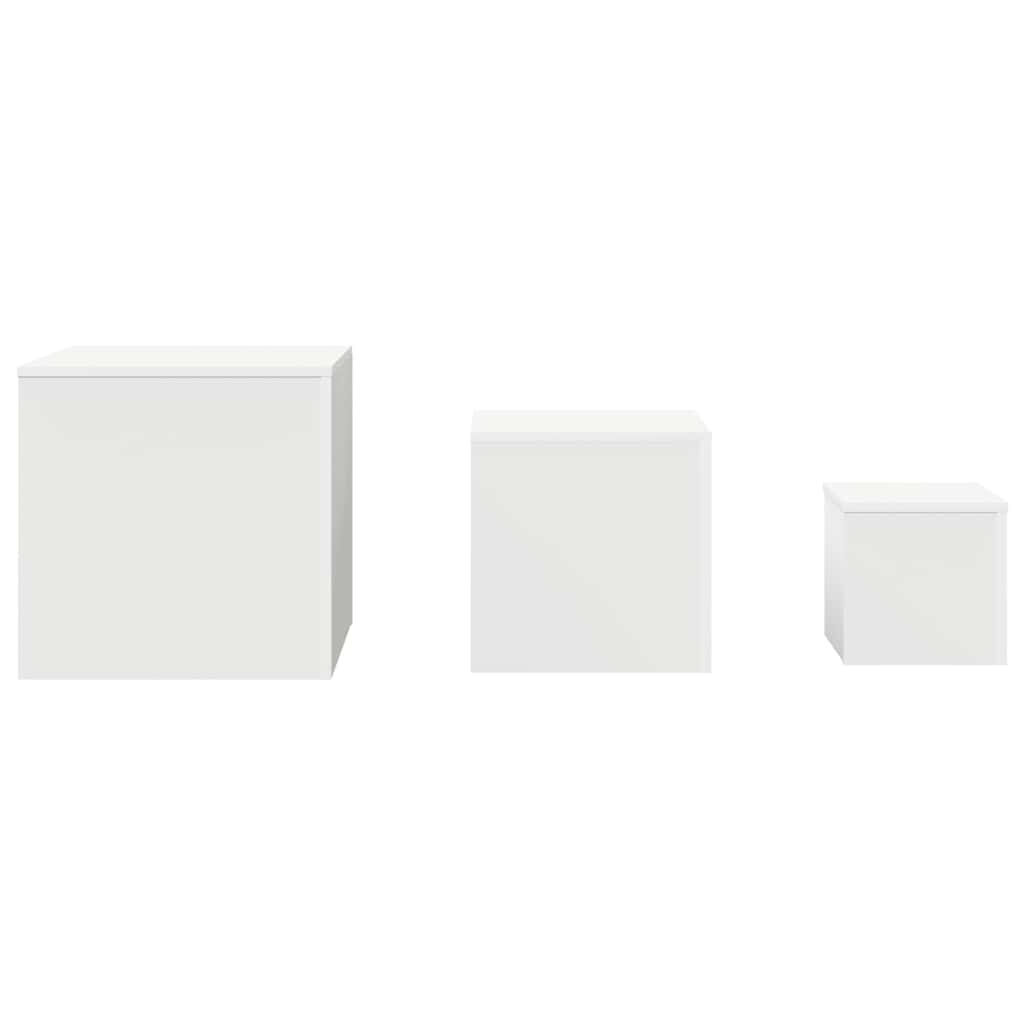 Moderne Minimalistische Beistelltische 3-teilig, Quadratische Dekorationsbeistelltischgarnitur, Niedrige Tische In Verschiedenen Größen