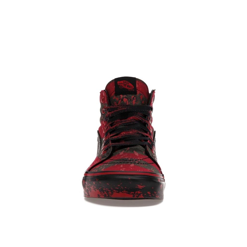 Vans House of Terror X Sk8-Hi The Nightmare On Elm Street Unisex Sneakers Red Black VN0A4U3CZV1