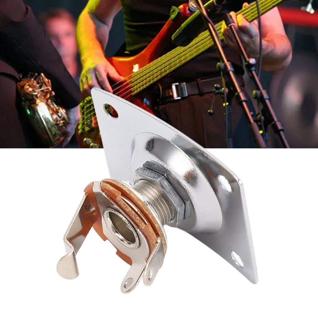 Guitar Output Plate Shape Metal Compact Guitar Socket Plate for Telecaster