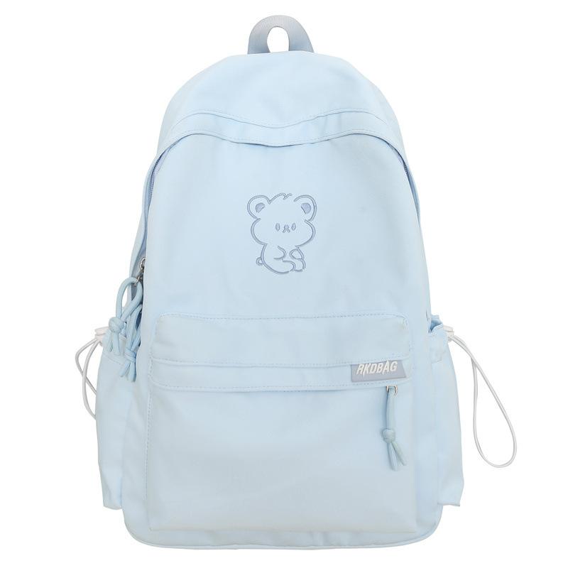 

Школьный рюкзак для новых учениц средней школы, простой рюкзак большой вместимости для учеников начальной школы, мужской синий