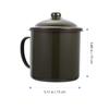 1Pcs Smooth Enamel Water Cup Vintage Chinese Retro Style Creative Iron Mug Easy Clean Heat Resistant for Coffee Tea Juice