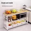 Bieying 3-Tier Kitchen Storage Shelf with Chopping Table