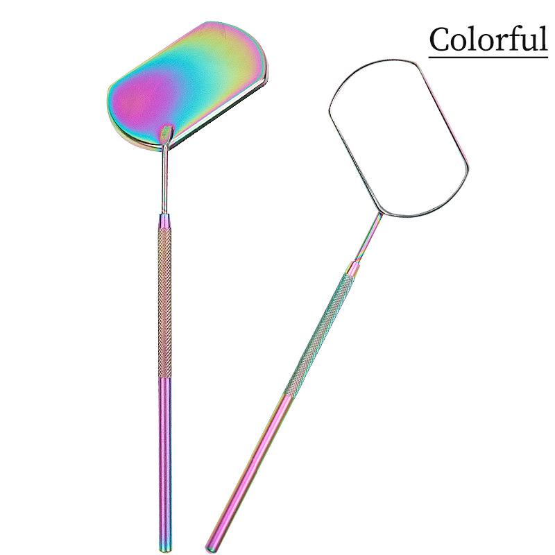 Portable Square Stainless Steel Eyelash Extension Inspection Mirror