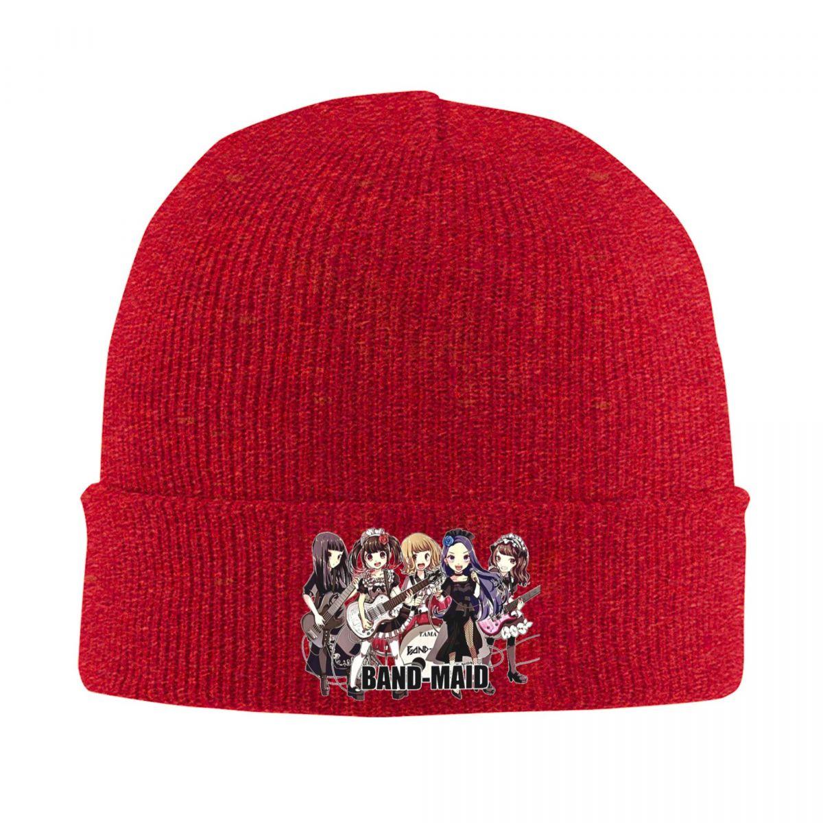 

Band Maid Japan Metal Rock Warm Knitted Cap Winter Knit Bonnet Hat Skullies Beanies Hip Hop Caps for Unisex One Size
