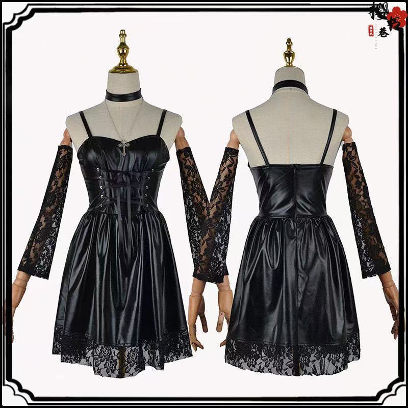 

Тетрадь смерти Mihaisha Одежда Платье Одежда Кружевная юбка Кожаная юбка Аксессуары для шеи XXL