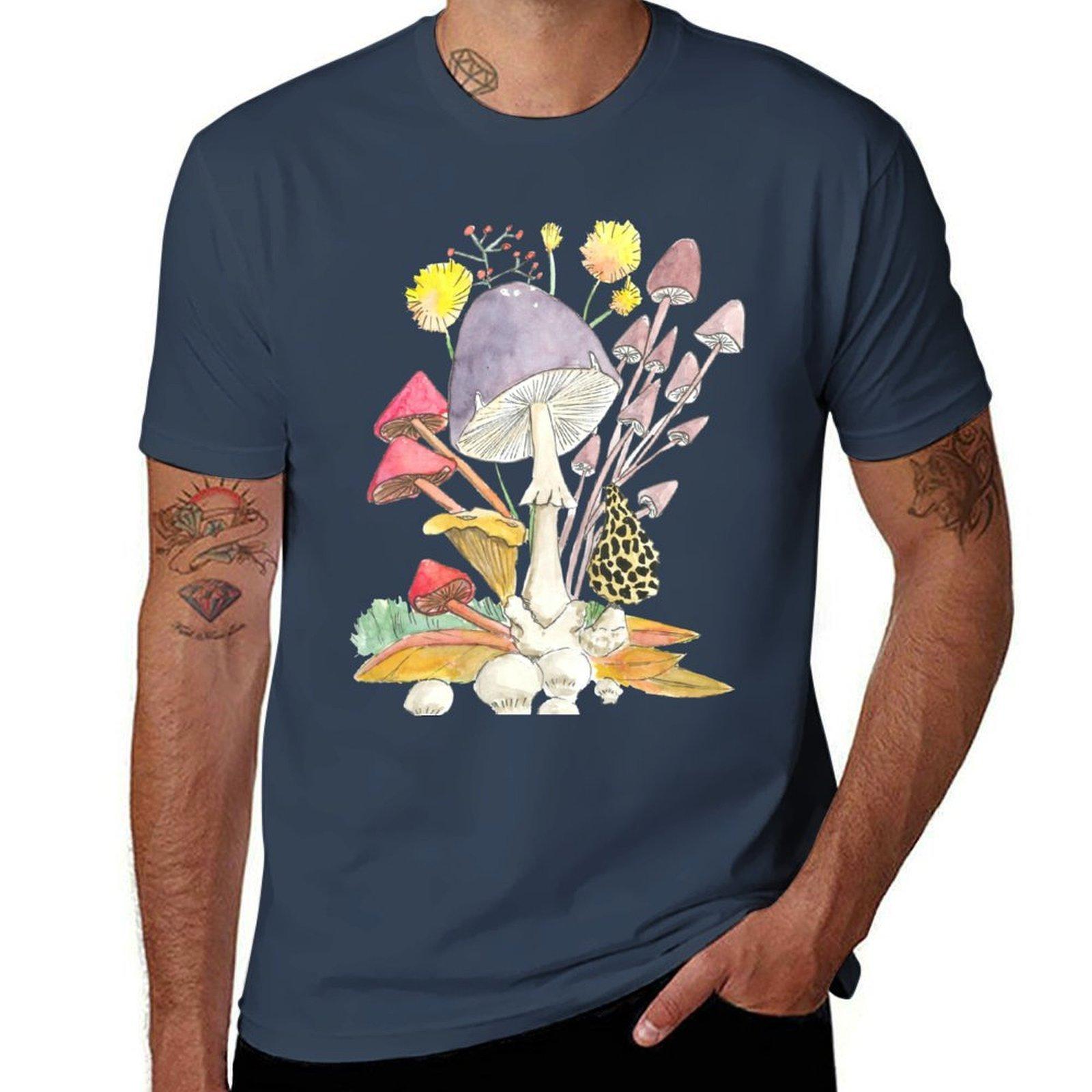 Mushrooms Tshirt Moisture Wicking Athletic Tshirt S