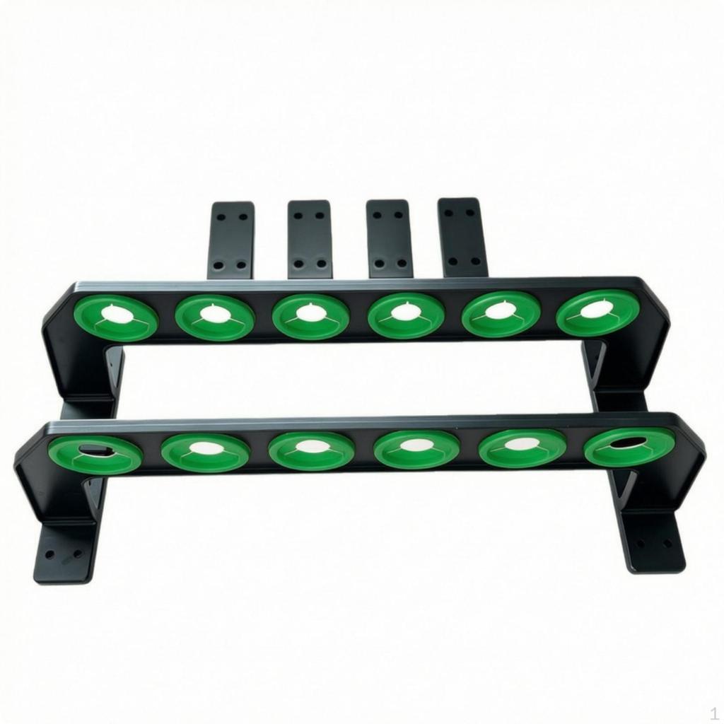 Fishing Rod Rack WallMounted Holder Horizontal for Anglers, Fishermen, Garage, Workshop