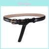 Genuine Leather Womens Belt Fish Pattern Thin Dress Waistband For Business And Casual Wear