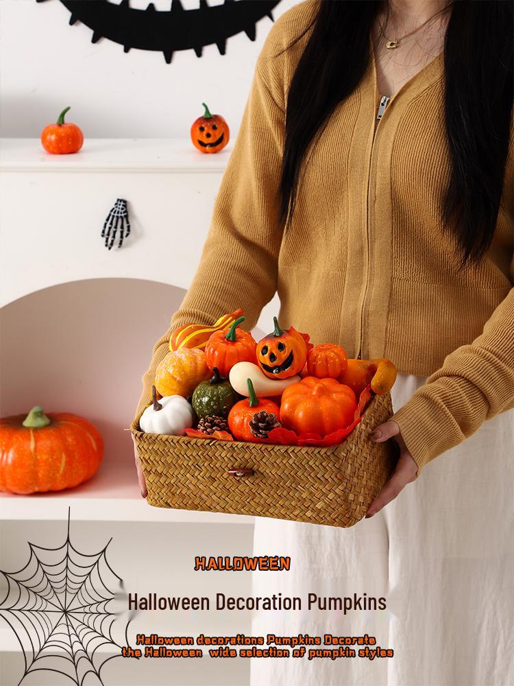 Halloween Foam Pumpkin Ornament for Kids' Activity and Photo Props
