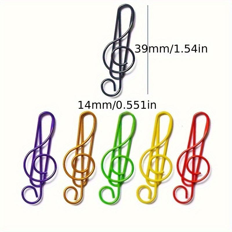 10 Color note shaped paper clips randomly selected
