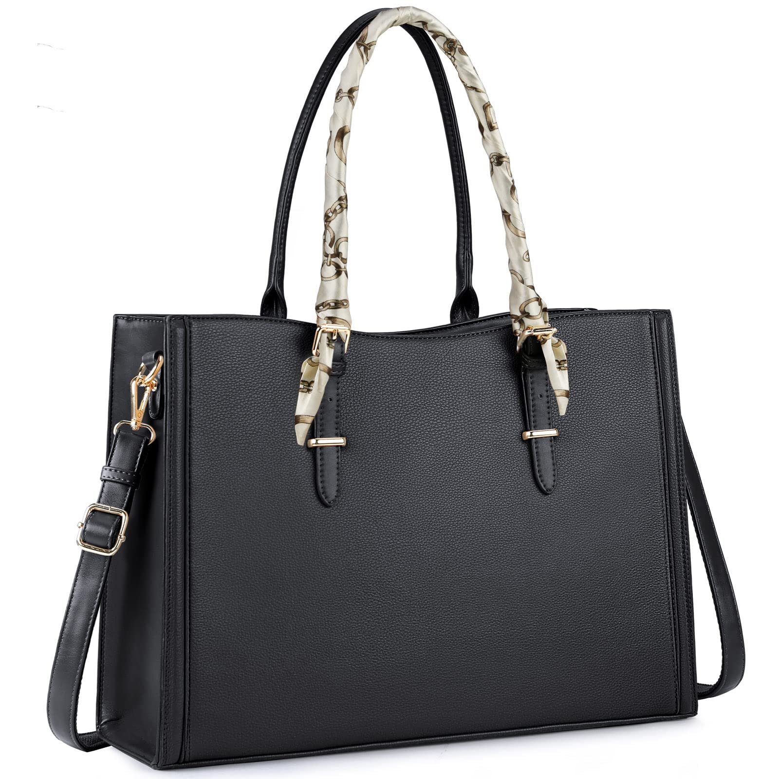 

Tote Bag for Business Large A4 Water Job Black [IGOLUMON] Women, Bag, Capacity, Compatible, 15.6 Inch, Handbag, Repellent, Self-Standing Function, чорний
