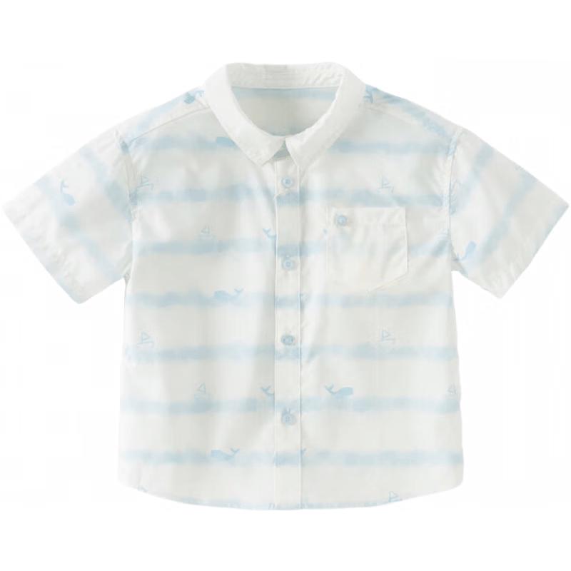 DAVE & BELLA Boys  Lyocell Striped Short-Sleeve Shirt 90cm