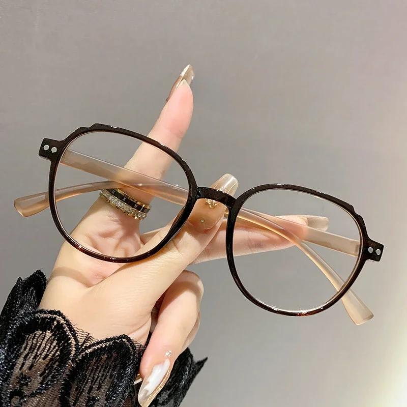 

New Large Shaped Frame Round Shaped Reading Eyeglasses Stylish High-definition Anti-blue Light Presbyopia Eyeglasses Ultra-light Women s Eyeglasses Anti-blue Light 0