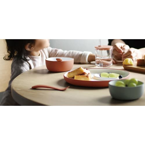 KINTO BONBO Spoon & Fork, Orange, Kids & Babies, Microwave & Dishwasher Safe, Gift, Baby Shower Gift, 26385