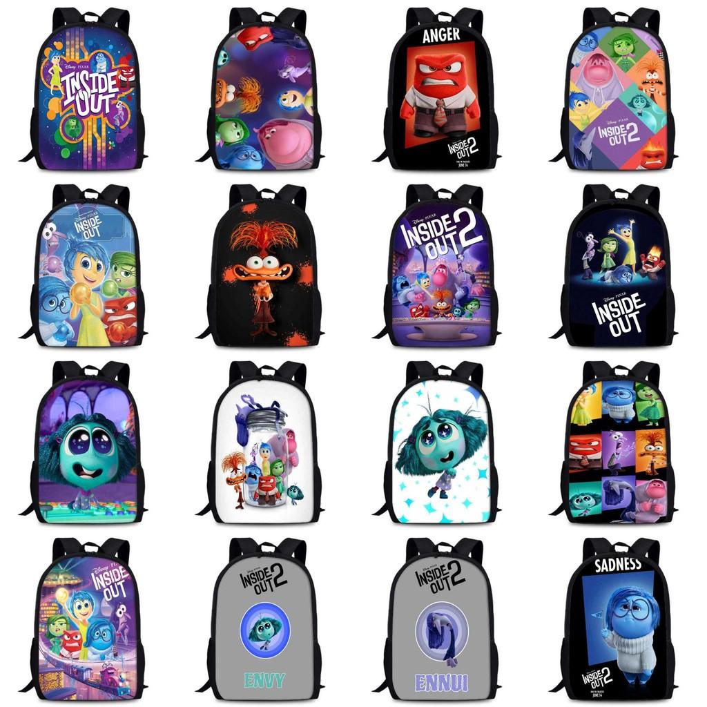 Spacious 15-inch Inside Out 2 Backpack Durable Oxford Cloth School Book Bag