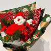 1Pc Christmas Bouquet Finished Pure Handmade Wool Flower Nobesong Holly Gift Hand Bouquet