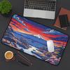 Tapis de bureau Coucher de soleil japonais Antidérapant et Imperméable Tapis de souris Gaming Décoration de bureau Minimaliste Le Cadeau Parfait pour les Amis